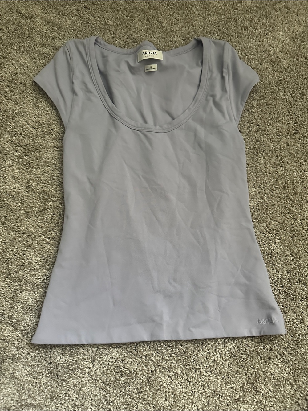 Aritzia Lavender Scoop Neck Short Sleeve Tee